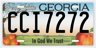 GA license plate CCI7272