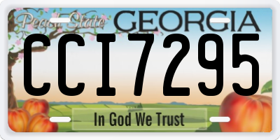 GA license plate CCI7295