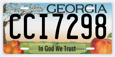 GA license plate CCI7298