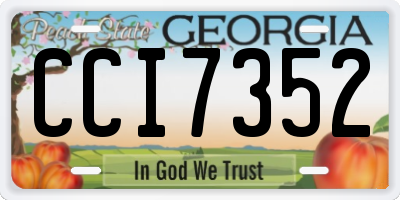 GA license plate CCI7352