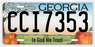 GA license plate CCI7353