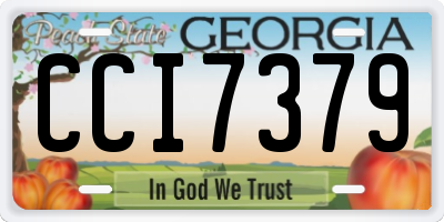 GA license plate CCI7379
