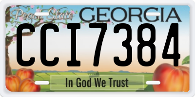 GA license plate CCI7384