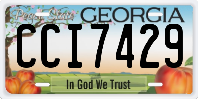 GA license plate CCI7429