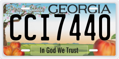 GA license plate CCI7440