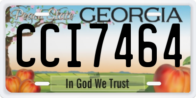 GA license plate CCI7464