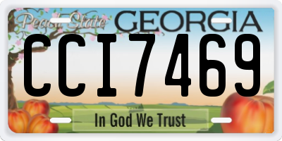 GA license plate CCI7469
