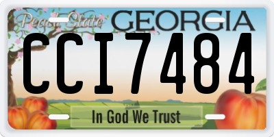 GA license plate CCI7484