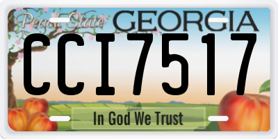 GA license plate CCI7517
