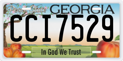 GA license plate CCI7529