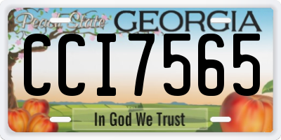 GA license plate CCI7565