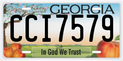 GA license plate CCI7579