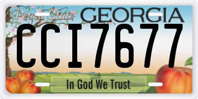 GA license plate CCI7677