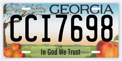 GA license plate CCI7698