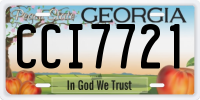 GA license plate CCI7721