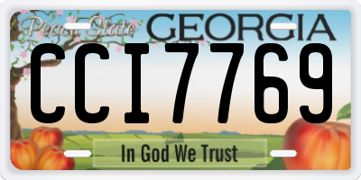 GA license plate CCI7769