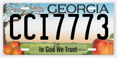 GA license plate CCI7773