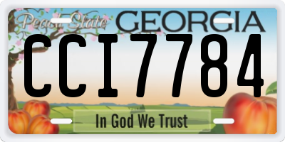 GA license plate CCI7784