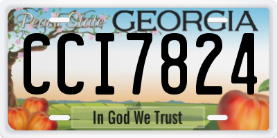 GA license plate CCI7824