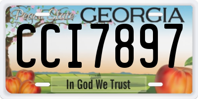 GA license plate CCI7897