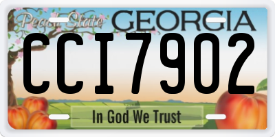 GA license plate CCI7902