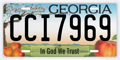 GA license plate CCI7969