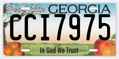 GA license plate CCI7975