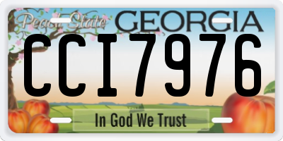 GA license plate CCI7976