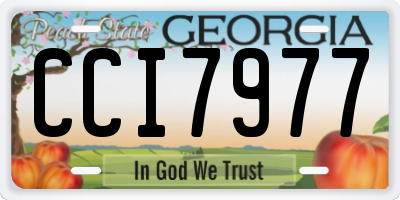 GA license plate CCI7977