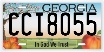 GA license plate CCI8055