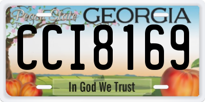GA license plate CCI8169