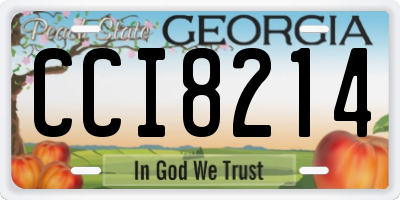 GA license plate CCI8214