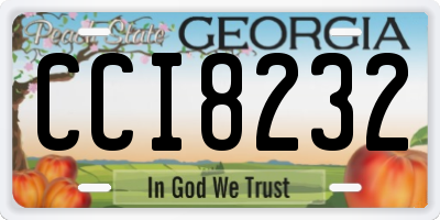 GA license plate CCI8232