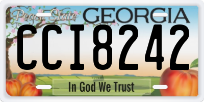 GA license plate CCI8242