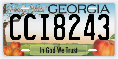 GA license plate CCI8243
