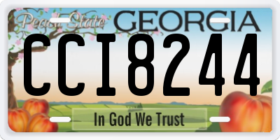 GA license plate CCI8244