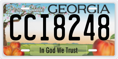GA license plate CCI8248