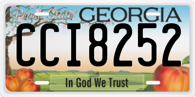 GA license plate CCI8252
