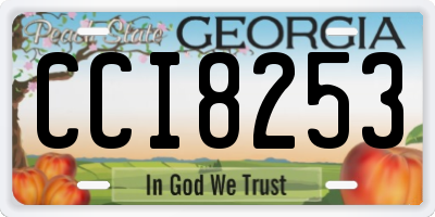 GA license plate CCI8253