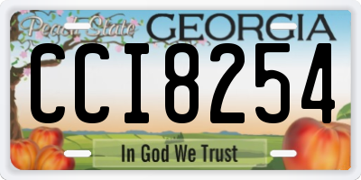 GA license plate CCI8254
