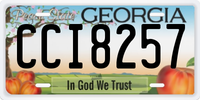 GA license plate CCI8257