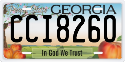 GA license plate CCI8260