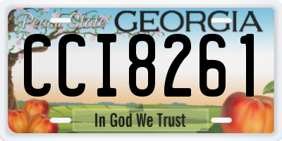 GA license plate CCI8261