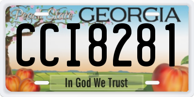 GA license plate CCI8281