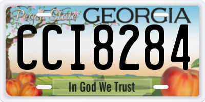 GA license plate CCI8284