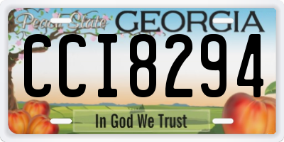 GA license plate CCI8294