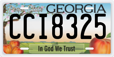 GA license plate CCI8325