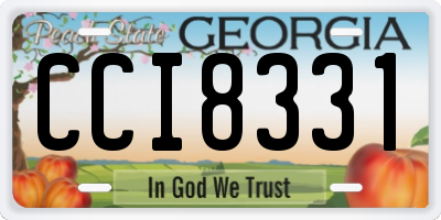 GA license plate CCI8331