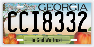 GA license plate CCI8332