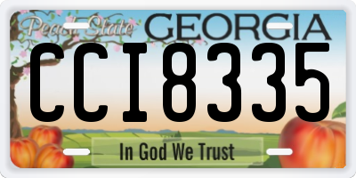 GA license plate CCI8335